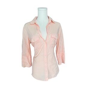 James Perse Standard Lightweight Button-Down Shirt – Blush Pink peach size 3
